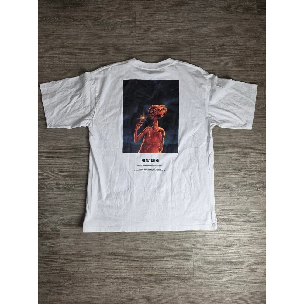 E.T. The Extra-Terrestrial T-Shirt XL White "I Love E.T." Graphic "Silent Noise”